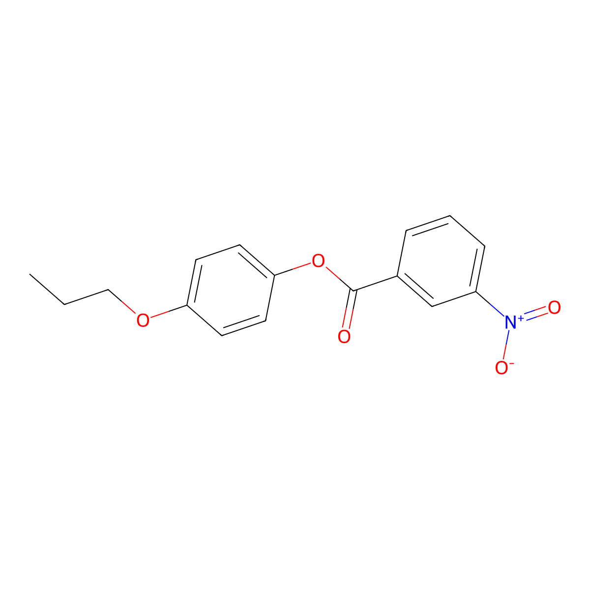 4-Propoxyphenyl 3-nitrobenzoate molecular structure, CAS 313552-63-5