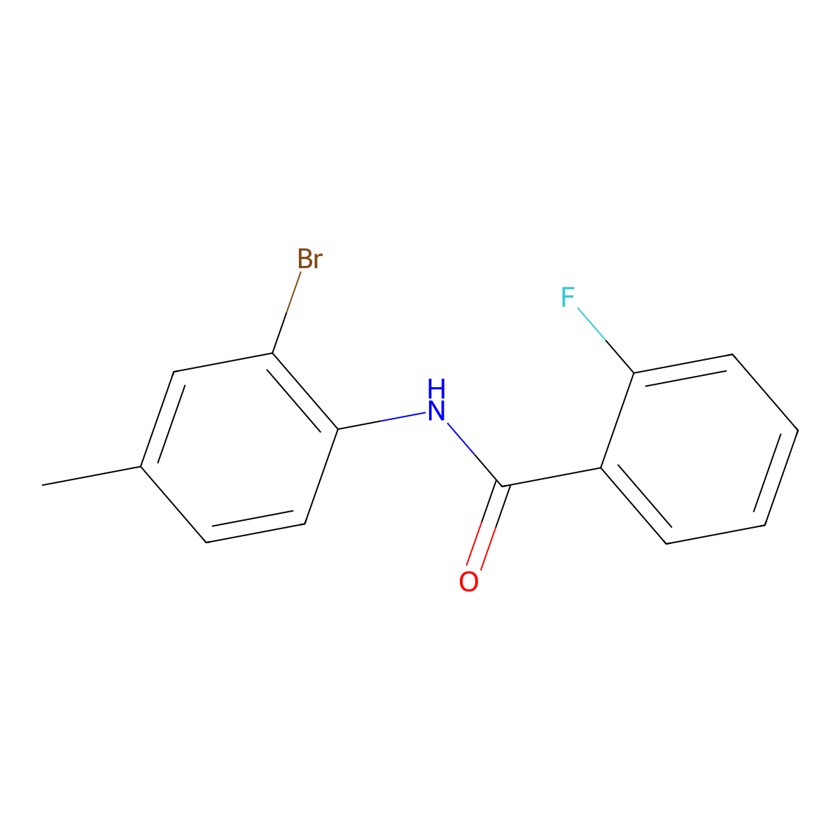 N-(2-Bromo-4-methylphenyl)-2-fluorobenzamide molecular structure, CAS 313552-64-6