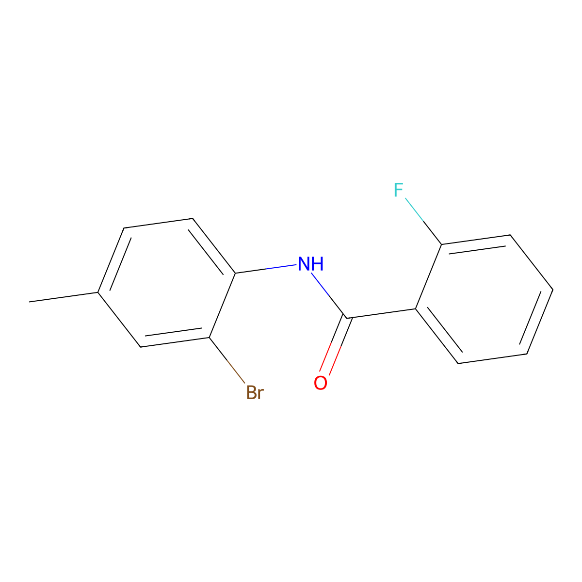 N-(2-Bromo-4-methylphenyl)-2-fluorobenzamide molecular structure, CAS 313552-64-6