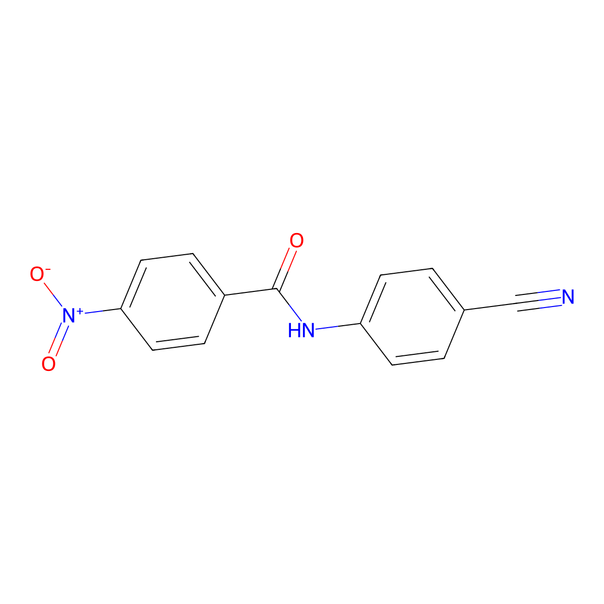 N-(4-cyanophenyl)-4-nitrobenzamide molecular structure, CAS 313552-72-6