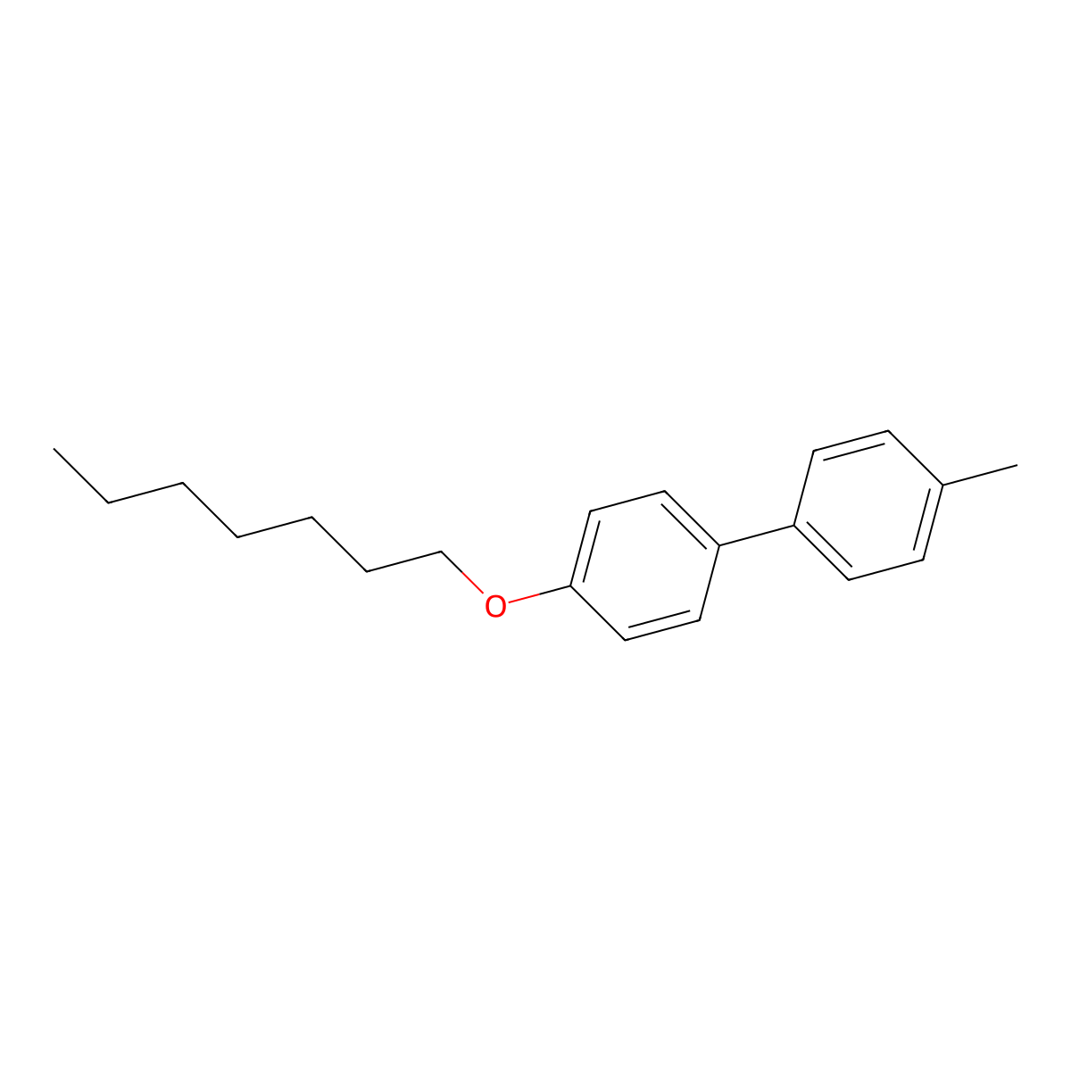 4-(Heptyloxy)-4'-methyl-1,1'-biphenyl molecular structure, CAS 313552-84-0