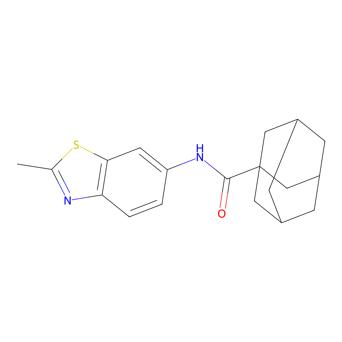 N-(2-methyl-1,3-benzothiazol-6-yl)adamantane-1-carboxamide molecular structure, CAS 313553-04-7