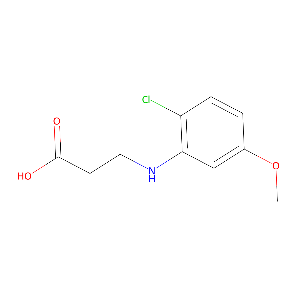 3-[(2-Chloro-5-methoxyphenyl)amino]propanoic acid molecular structure, CAS 313553-11-6