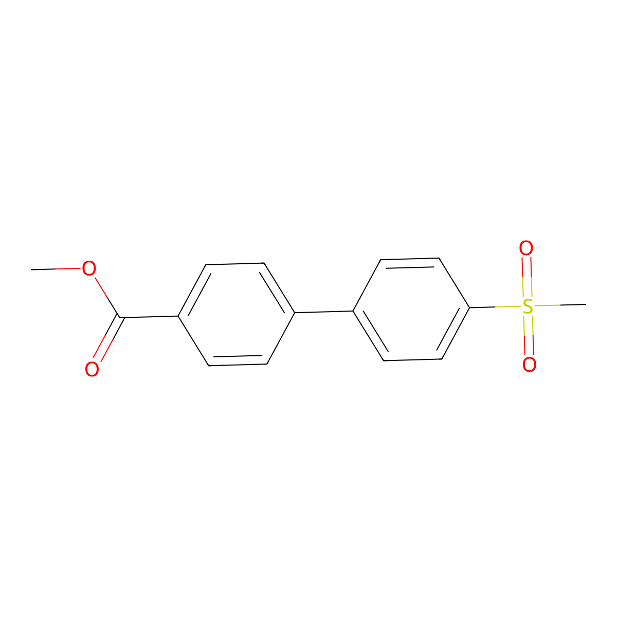 Methyl 4'-(methylsulfonyl)[1,1'-biphenyl]-4-carboxylate molecular structure, CAS 313553-46-7