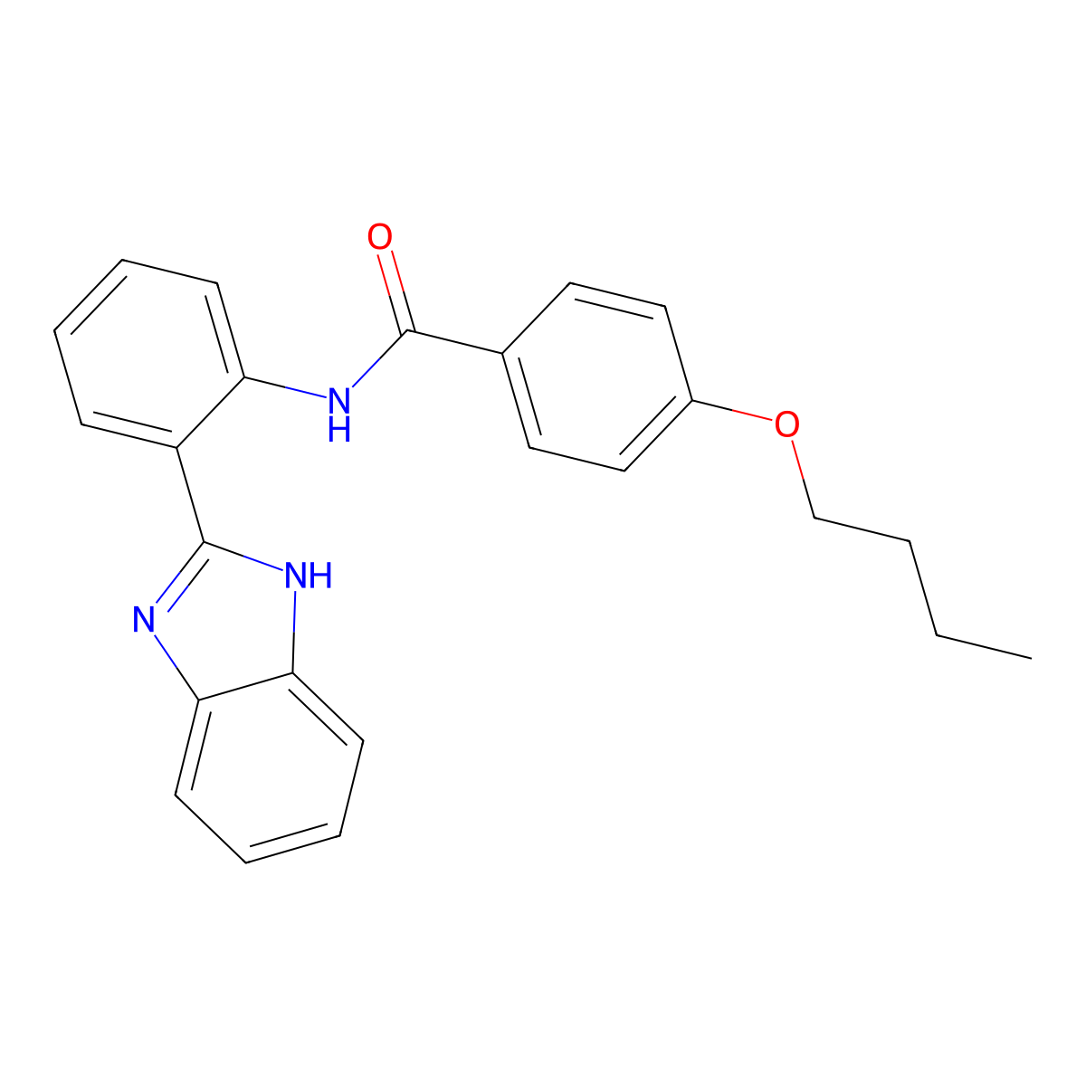 N-[2-(1H-benzimidazol-2-yl)phenyl]-4-butoxybenzamide molecular structure, CAS 313553-50-3
