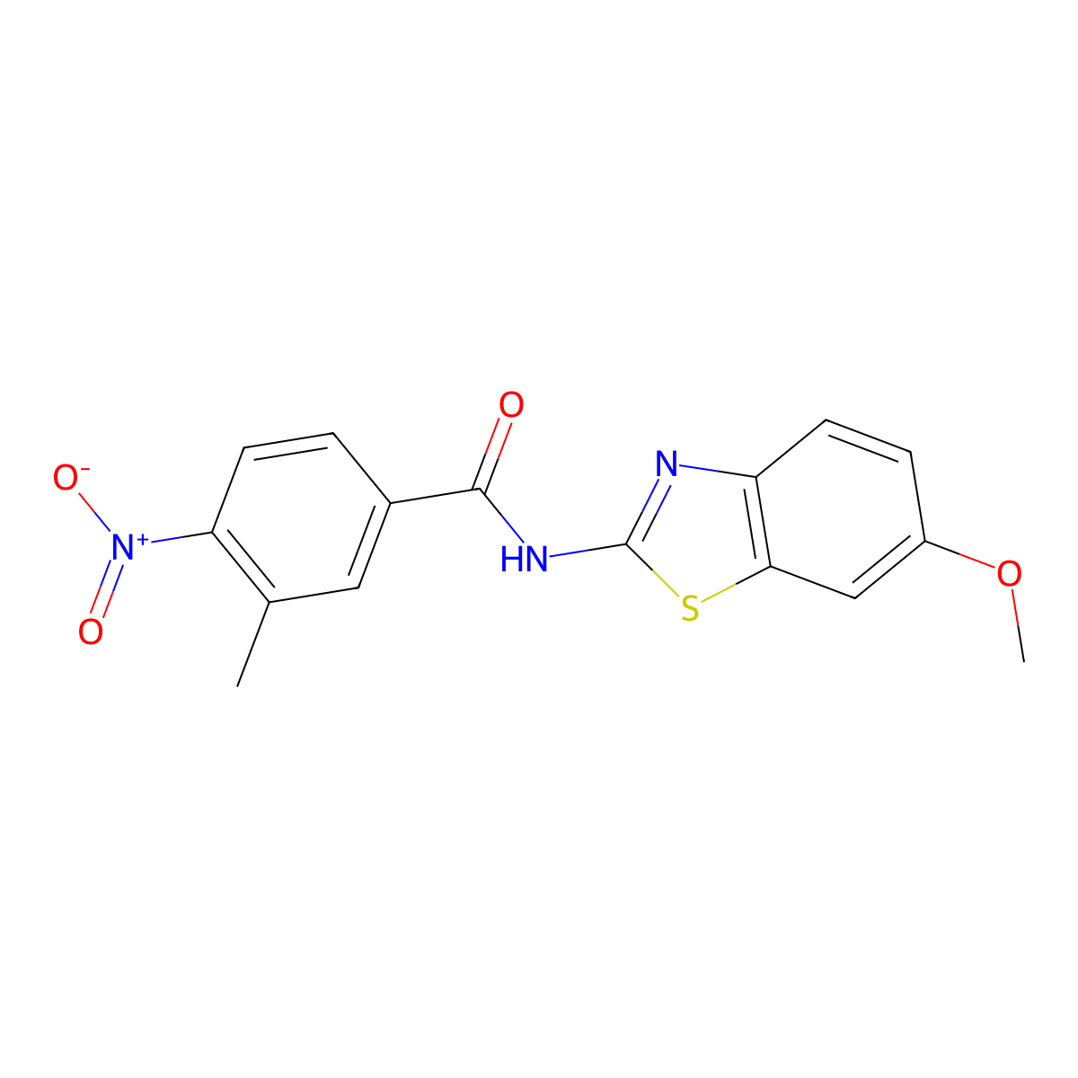 N-(6-methoxy-1,3-benzothiazol-2-yl)-3-methyl-4-nitrobenzamide molecular structure, CAS 313554-00-6