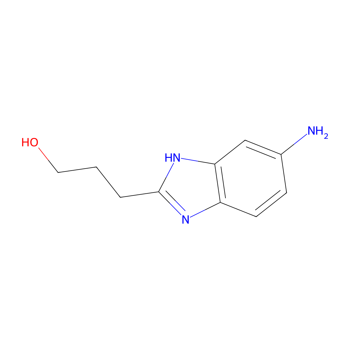 3-(6-amino-1H-benzimidazol-2-yl)-1-propanol molecular structure, CAS 313554-20-0