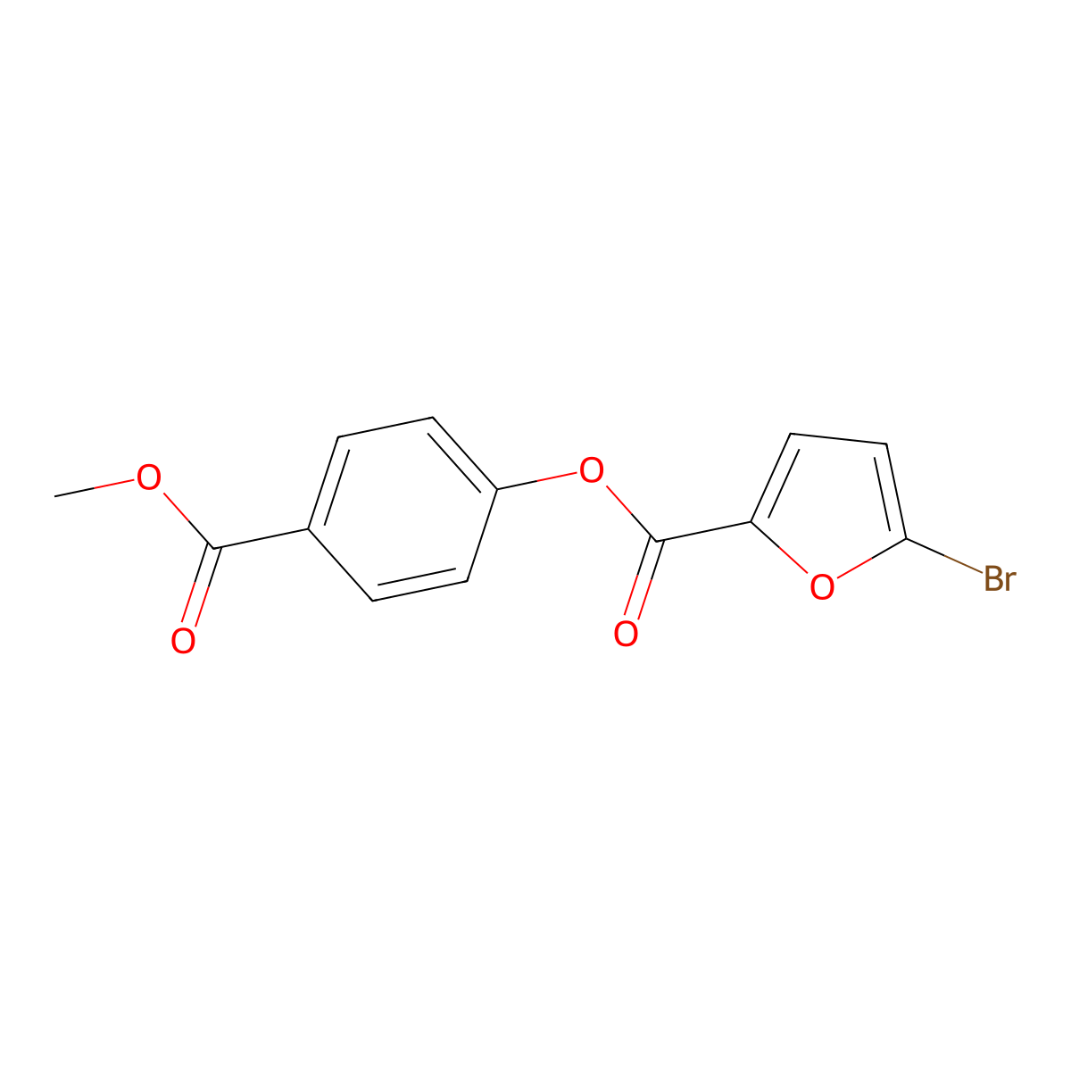 4-(Methoxycarbonyl)phenyl 5-bromo-2-furoate molecular structure, CAS 313554-50-6