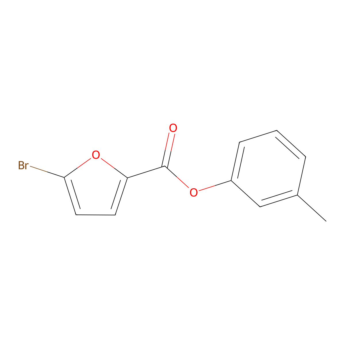 3-Methylphenyl 5-bromo-2-furoate molecular structure, CAS 313554-59-5