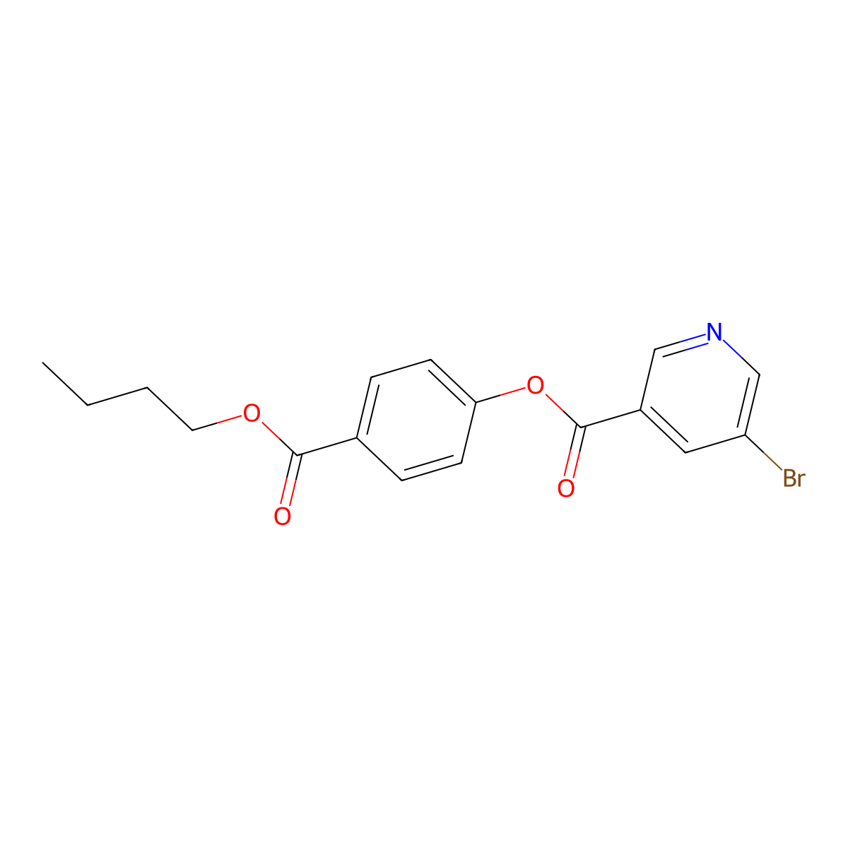 4-(Butoxycarbonyl)phenyl 5-bromonicotinate molecular structure, CAS 313555-23-6