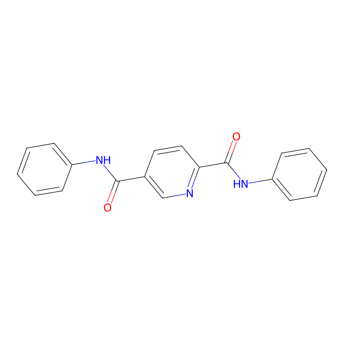 2-N,5-N-diphenylpyridine-2,5-dicarboxamide molecular structure, CAS 313557-37-8