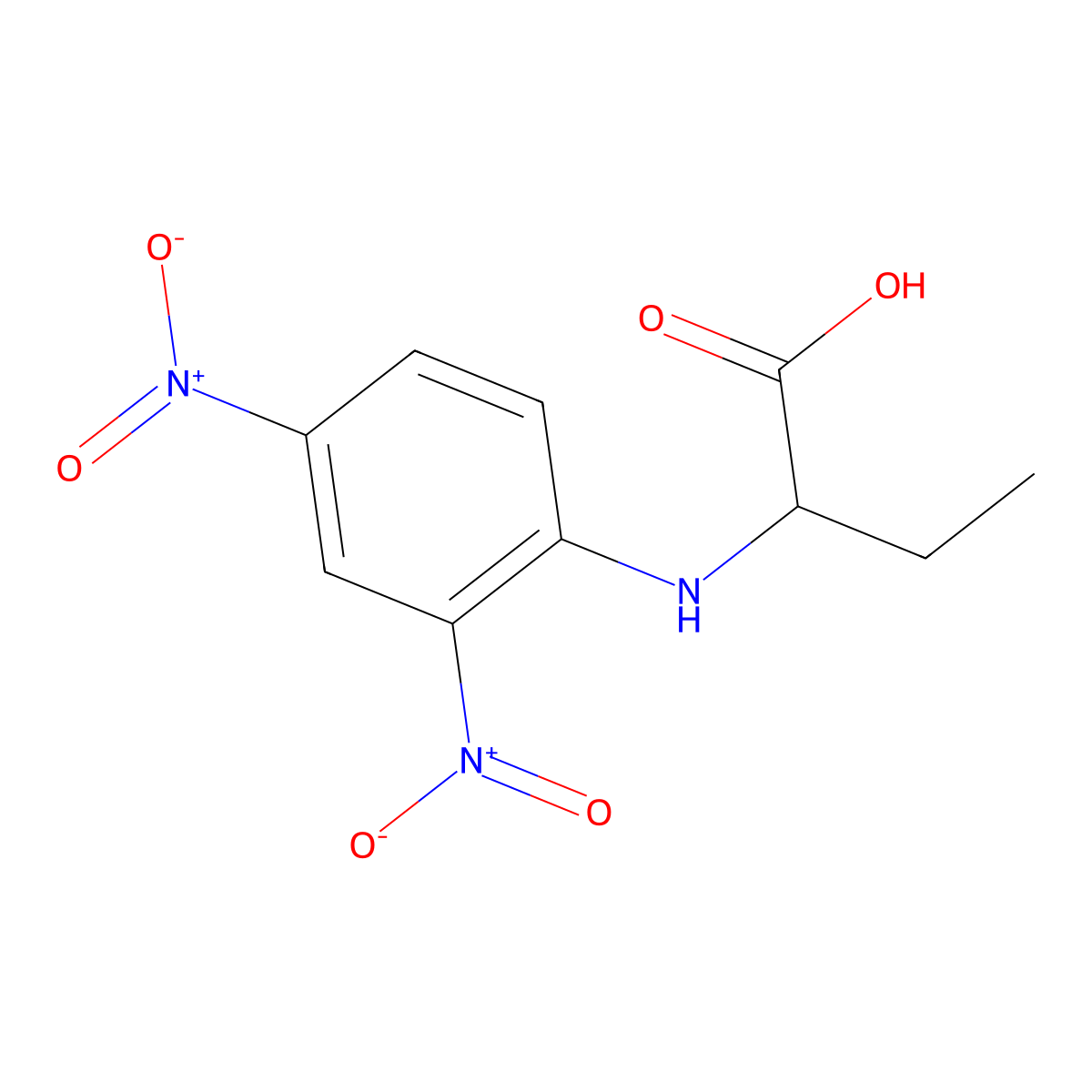 2-(2,4-Dinitroanilino)butanoic acid molecular structure, CAS 31356-29-3