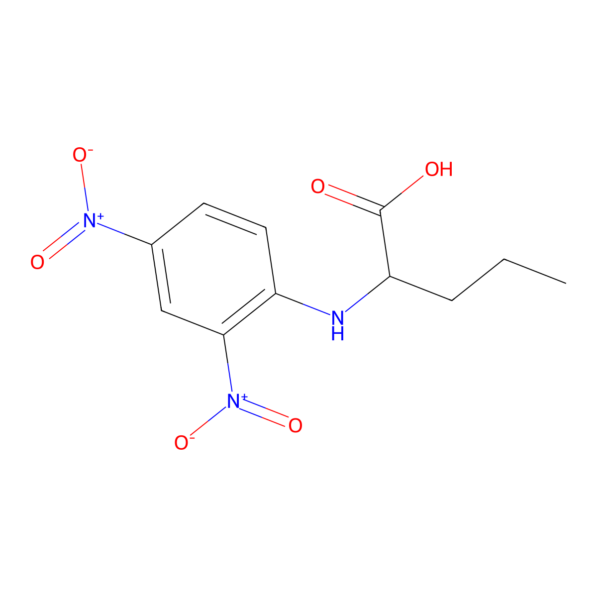 DNP-DL-norvaline molecular structure, CAS 31356-37-3
