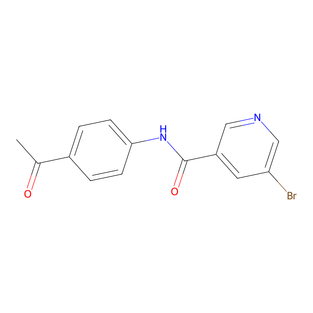 N-(4-acetylphenyl)-5-bromonicotinamide molecular structure, CAS 313561-77-2