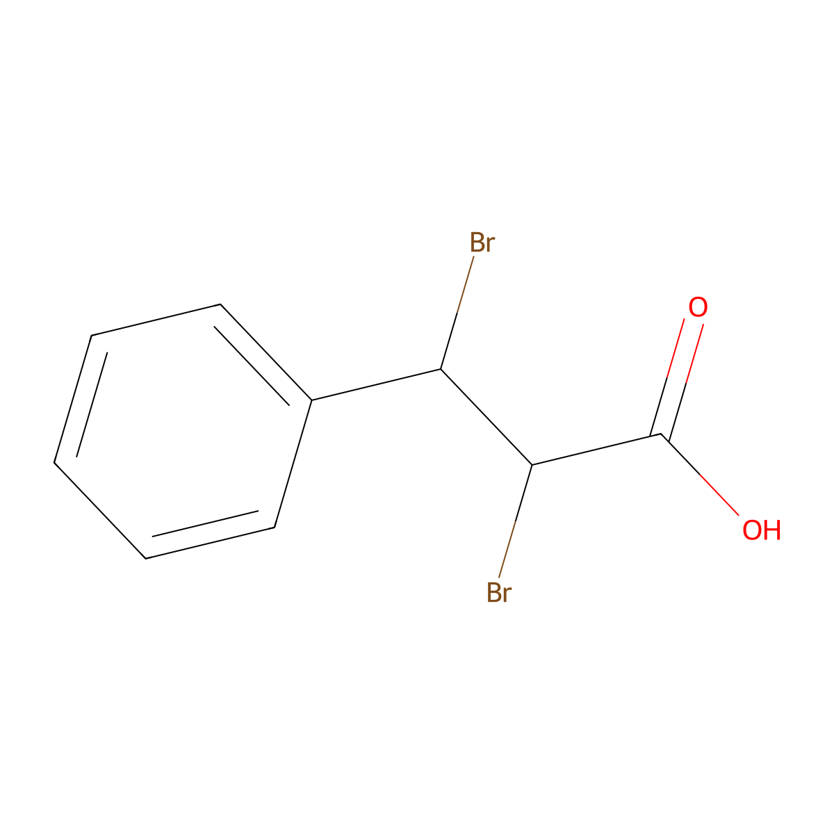 2,3-Dibromo-3-phenylpropionic acid molecular structure, CAS 31357-31-0