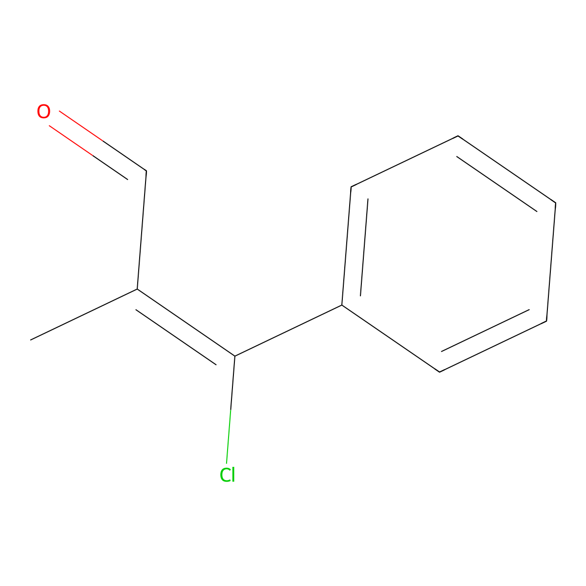 (Z)-3-chloro-2-methyl-3-phenyl-acrylaldehyde molecular structure, CAS 31357-81-0