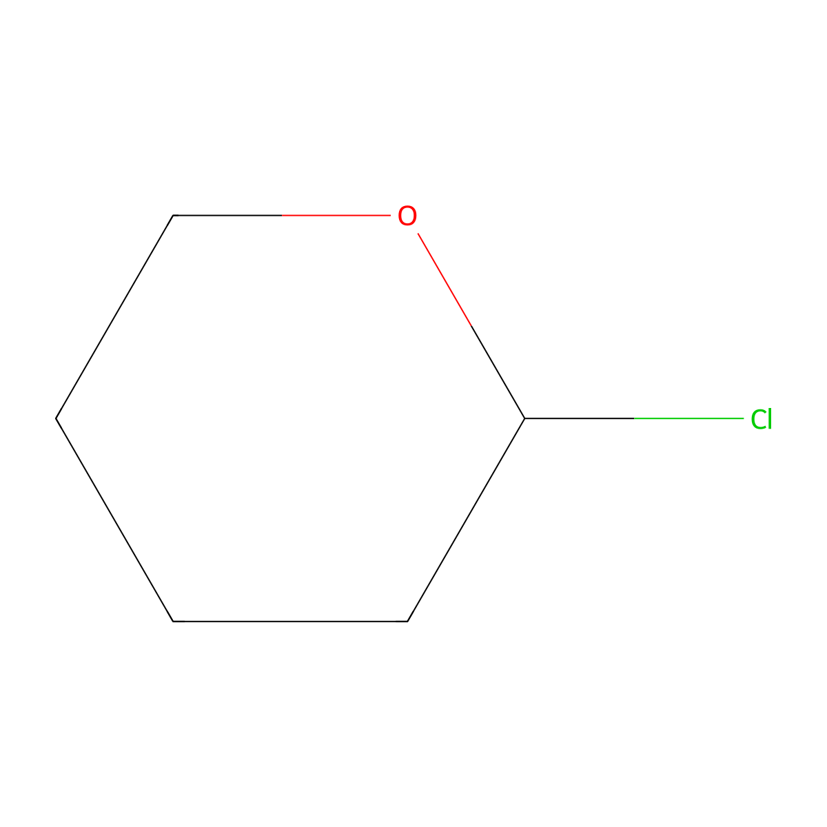 2-Chlorooxane molecular structure, CAS 3136-02-5