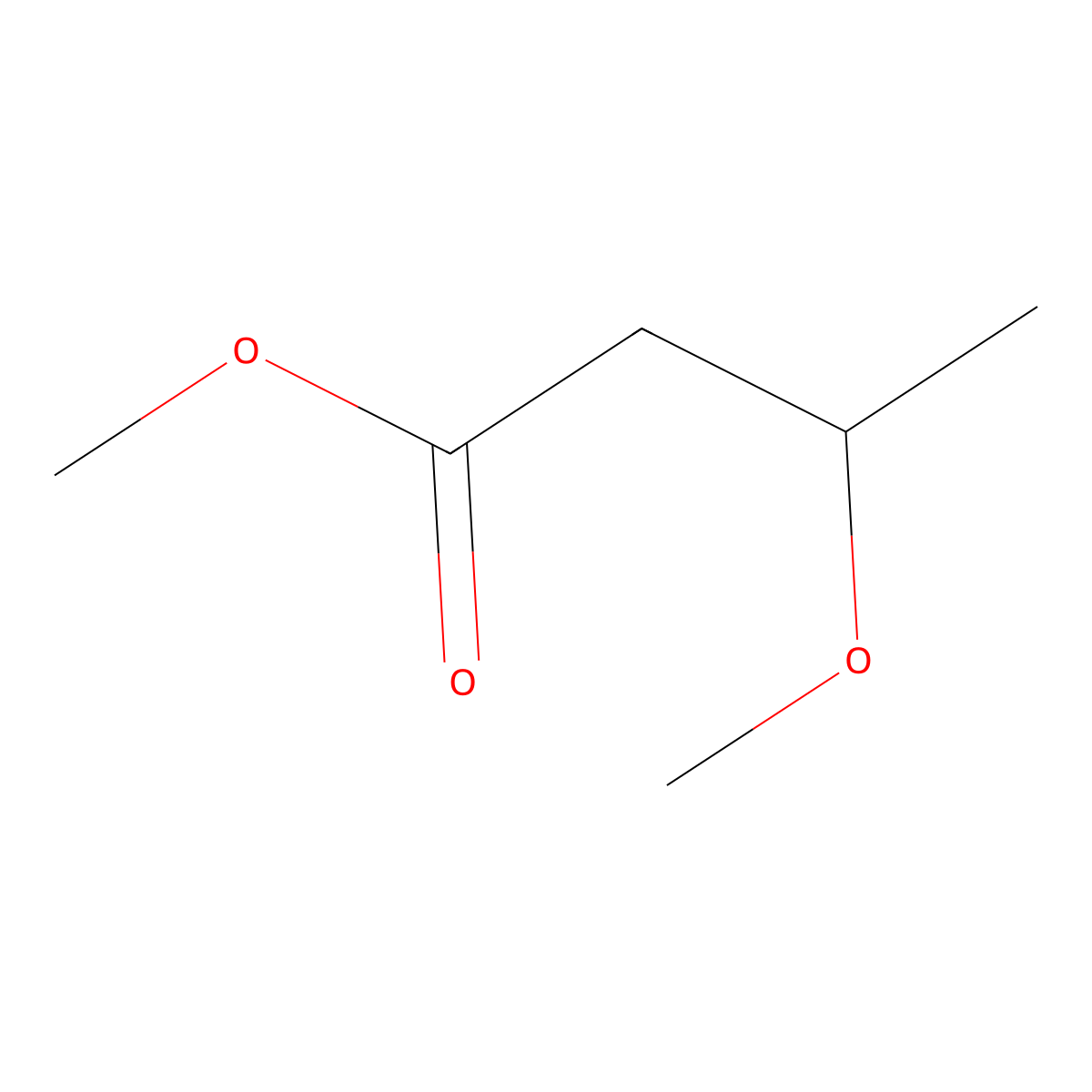 Methyl 3-methoxybutanoate molecular structure, CAS 3136-17-2