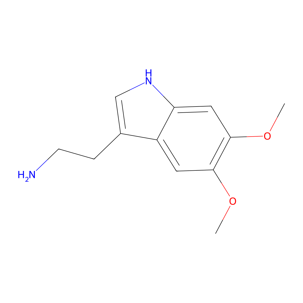 5,6-Dimethoxy-1H-indole-3-ethylamine molecular structure, CAS 31363-68-5
