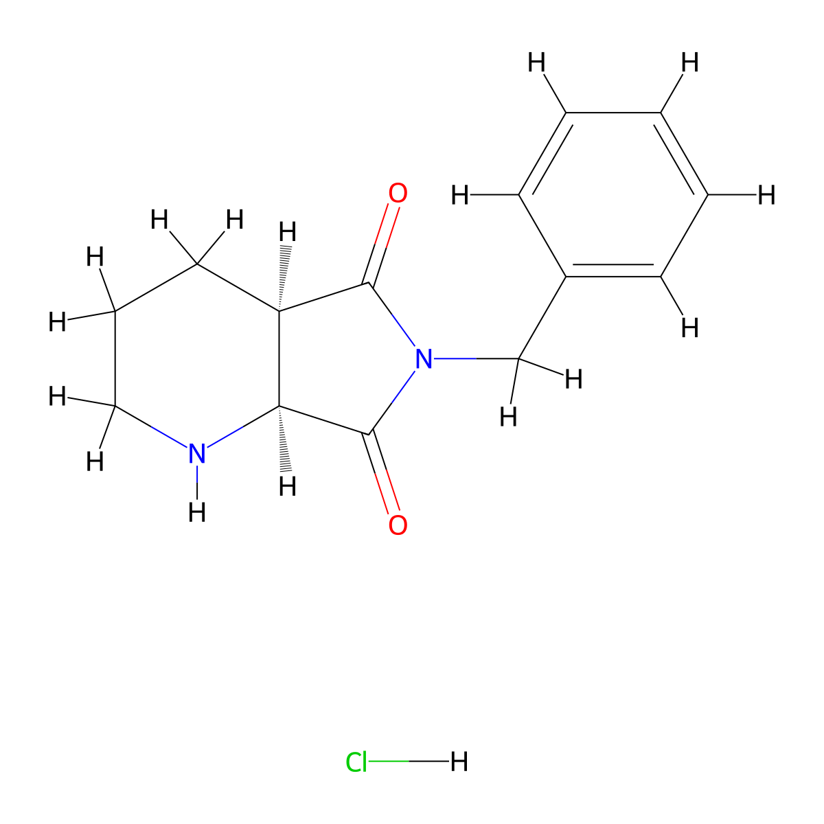 rac-(4aR,7aS)-6-benzyl-octahydro-1H-pyrrolo[3,4-b]pyridine-5,7-dione hydrochloride molecular structure, CAS 313639-98-4