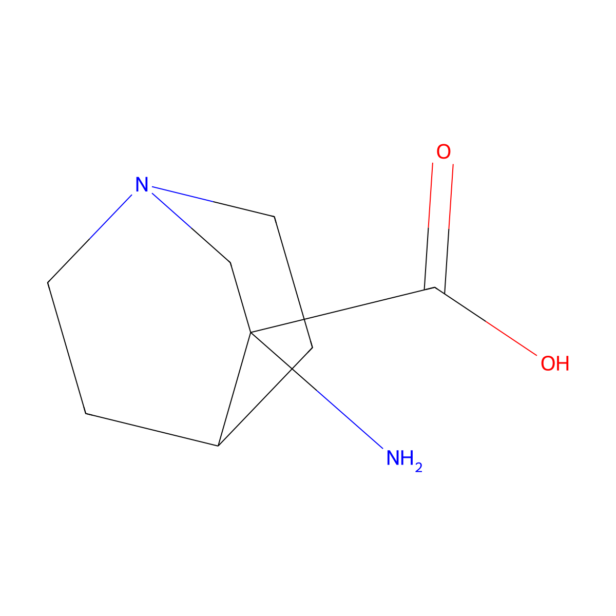 3-Amino-1-azabicyclo[2.2.2]octane-3-carboxylic acid molecular structure, CAS 313643-39-9