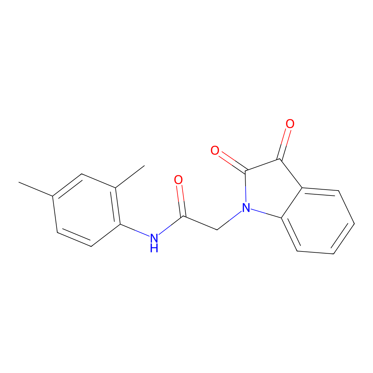 N-(2,4-dimethylphenyl)-2-(2,3-dioxo-2,3-dihydro-1H-indol-1-yl)acetamide molecular structure, CAS 313646-04-7