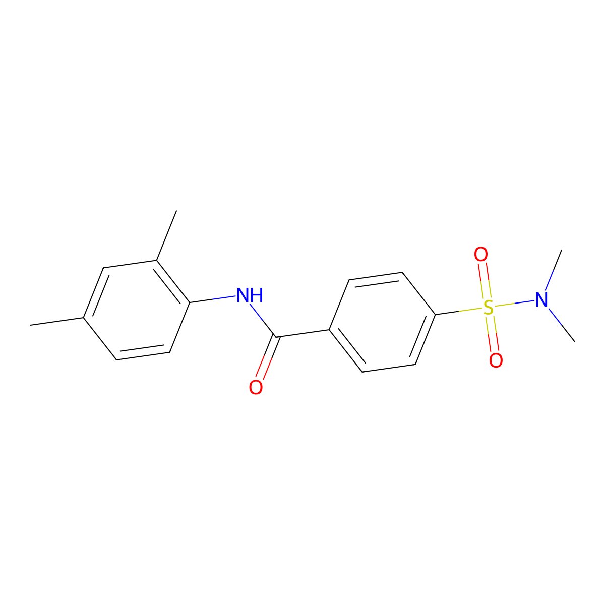 N-(2,4-dimethylphenyl)-4-(dimethylsulfamoyl)benzamide molecular structure, CAS 313646-68-3