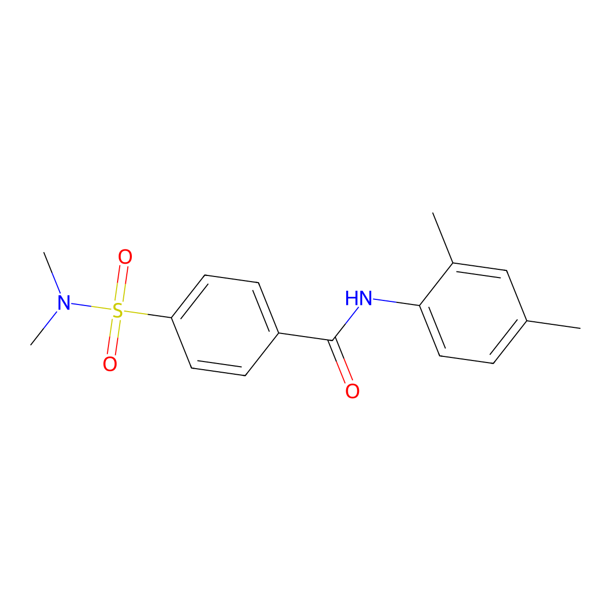 N-(2,4-dimethylphenyl)-4-(dimethylsulfamoyl)benzamide molecular structure, CAS 313646-68-3