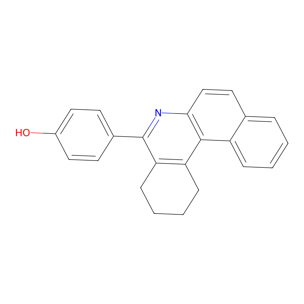 4-(1,2,3,4-Tetrahydrobenzo[a]phenanthridin-5-yl)phenol molecular structure, CAS 313647-25-5