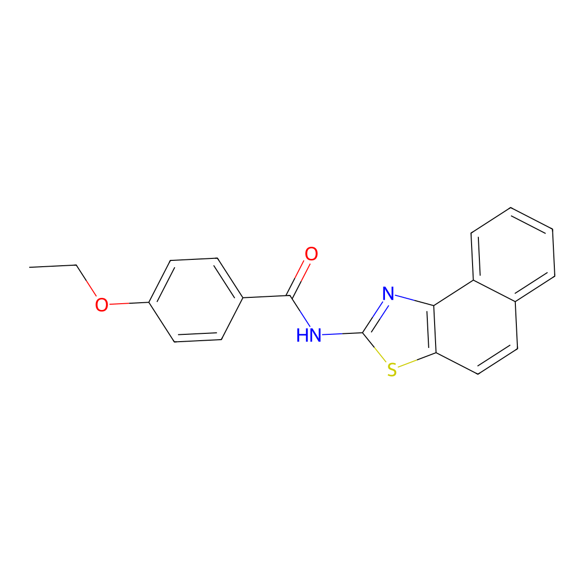 N-benzo[e][1,3]benzothiazol-2-yl-4-ethoxybenzamide molecular structure, CAS 313647-68-6