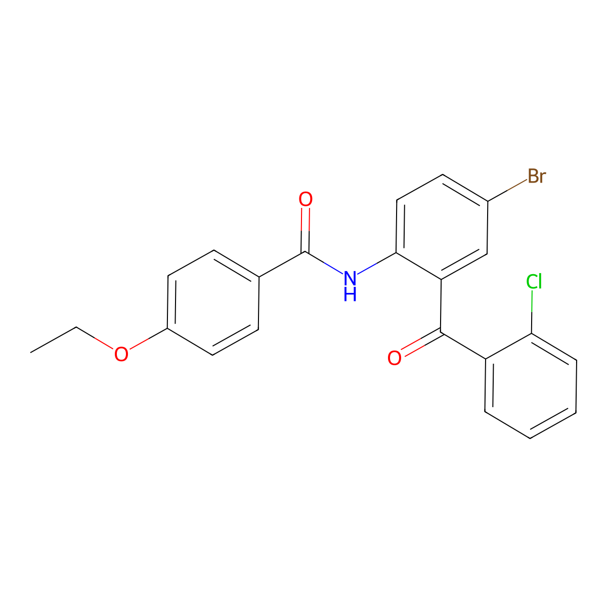 N-[4-bromo-2-(2-chlorobenzoyl)phenyl]-4-ethoxybenzamide molecular structure, CAS 313647-72-2