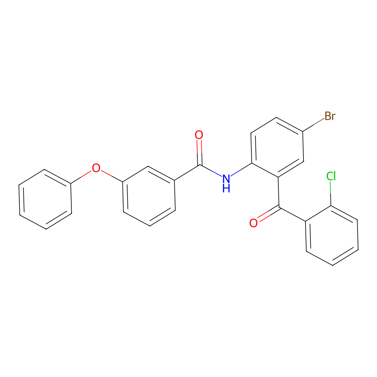 N-[4-bromo-2-(2-chlorobenzoyl)phenyl]-3-phenoxybenzamide molecular structure, CAS 313647-91-5