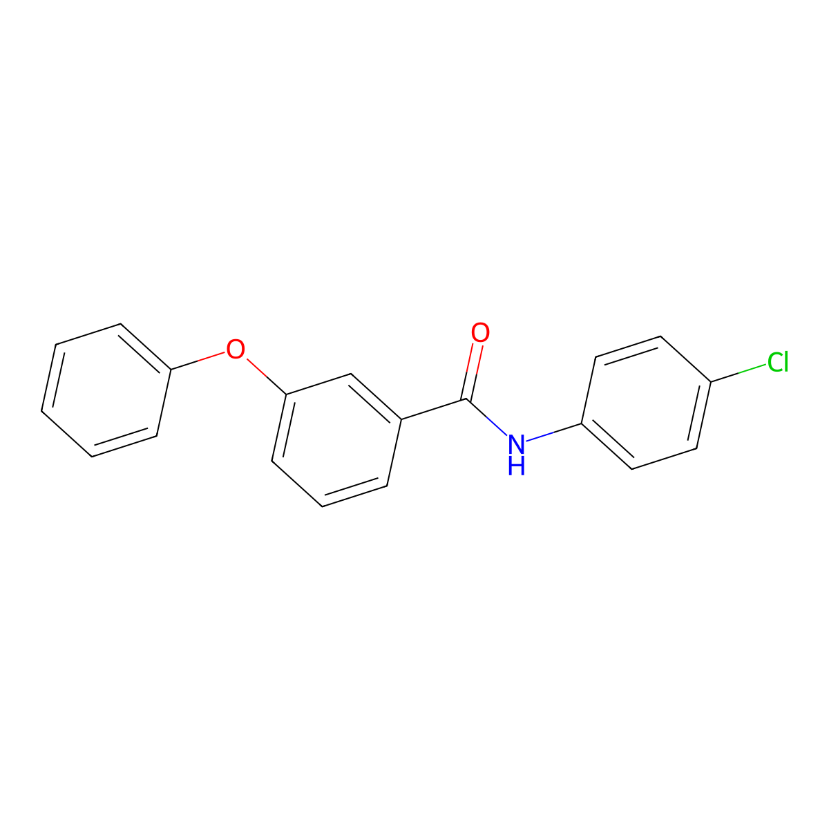 N-(4-chlorophenyl)-3-phenoxybenzamide molecular structure, CAS 313647-96-0