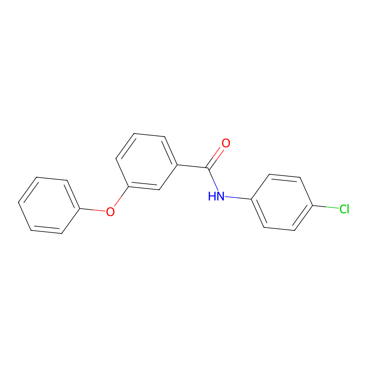 N-(4-chlorophenyl)-3-phenoxybenzamide molecular structure, CAS 313647-96-0