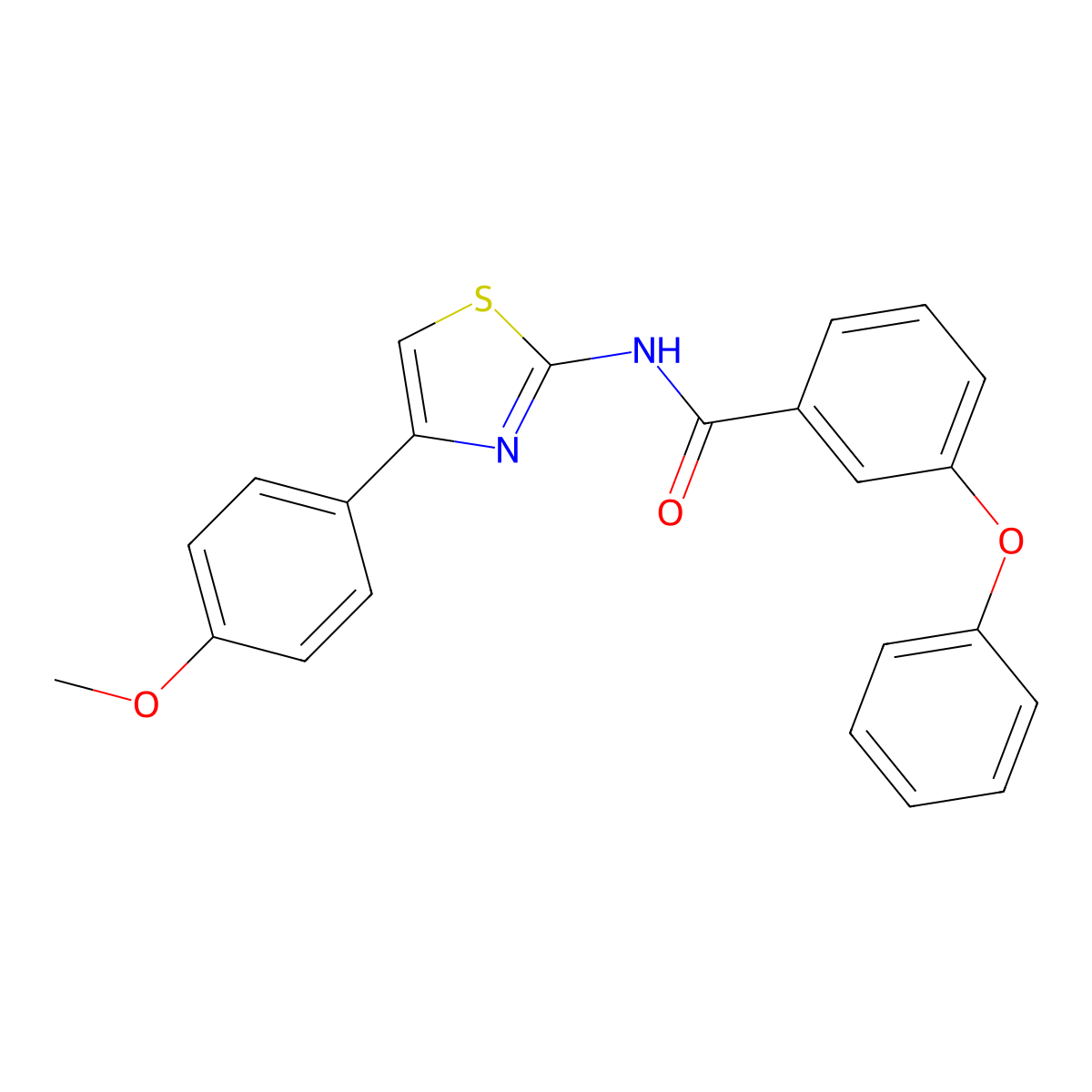 N-[4-(4-methoxyphenyl)-1,3-thiazol-2-yl]-3-phenoxybenzamide molecular structure, CAS 313648-03-2