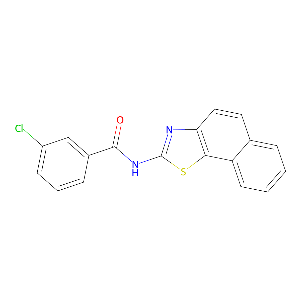 (Z)-3-chloro-N-(naphtho[2,1-d]thiazol-2(3H)-ylidene)benzamide molecular structure, CAS 313648-09-8