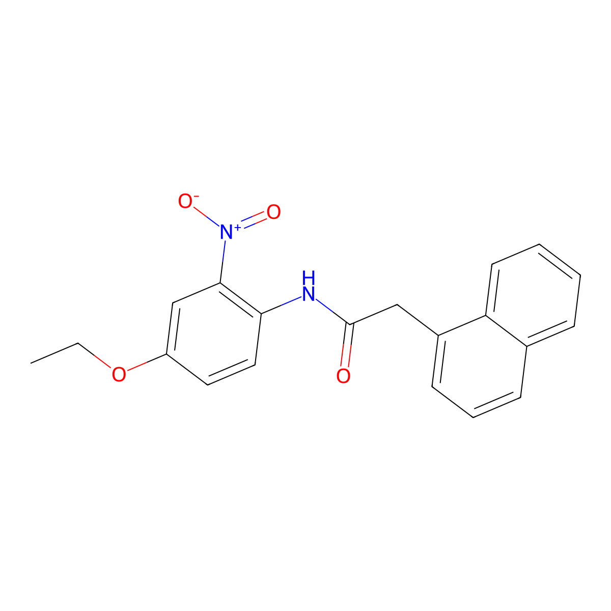 N-(4-ethoxy-2-nitrophenyl)-2-(naphthalen-1-yl)acetamide molecular structure, CAS 313648-16-7