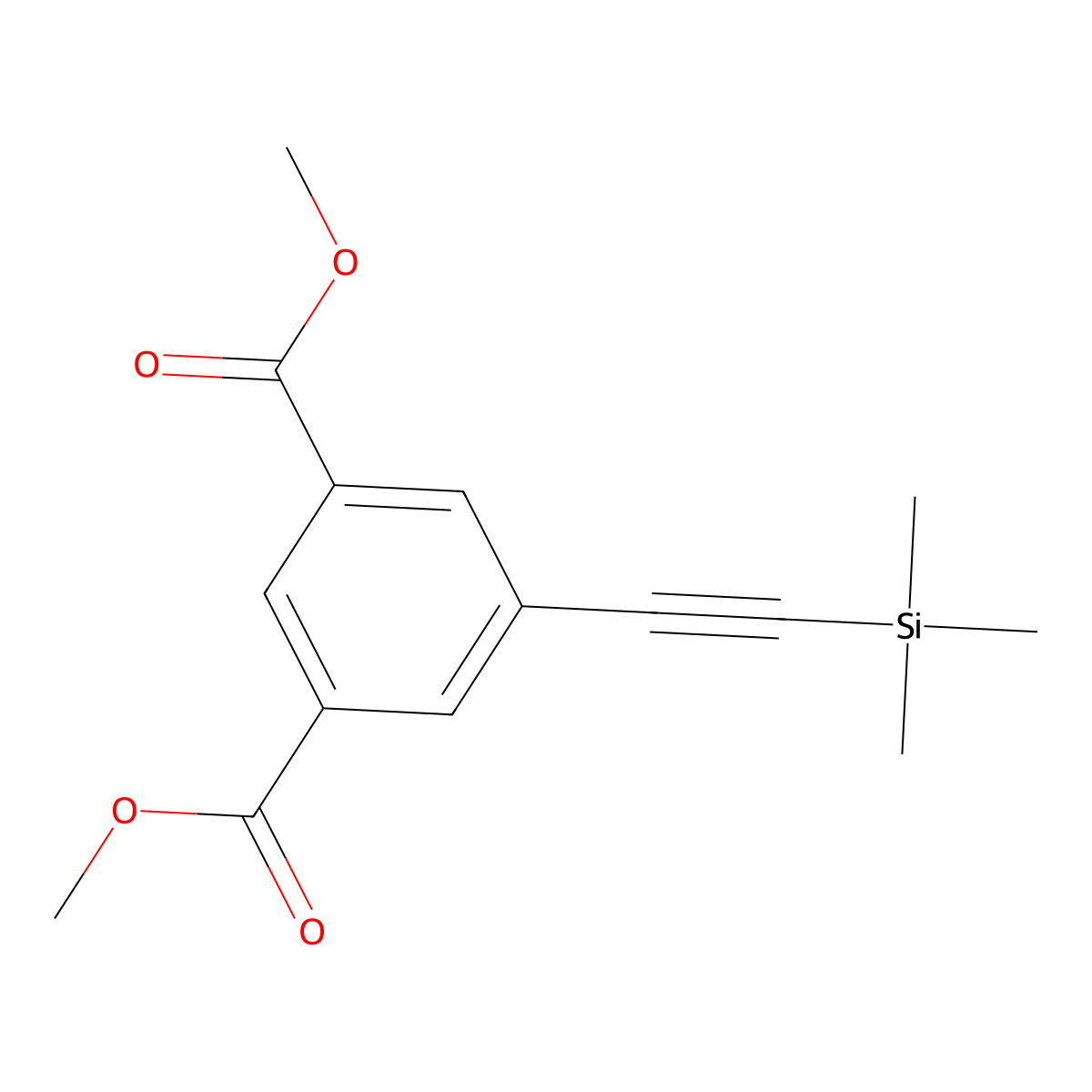 Dimethyl 5-((trimethylsilyl)ethynyl)isophthalate molecular structure, CAS 313648-72-5