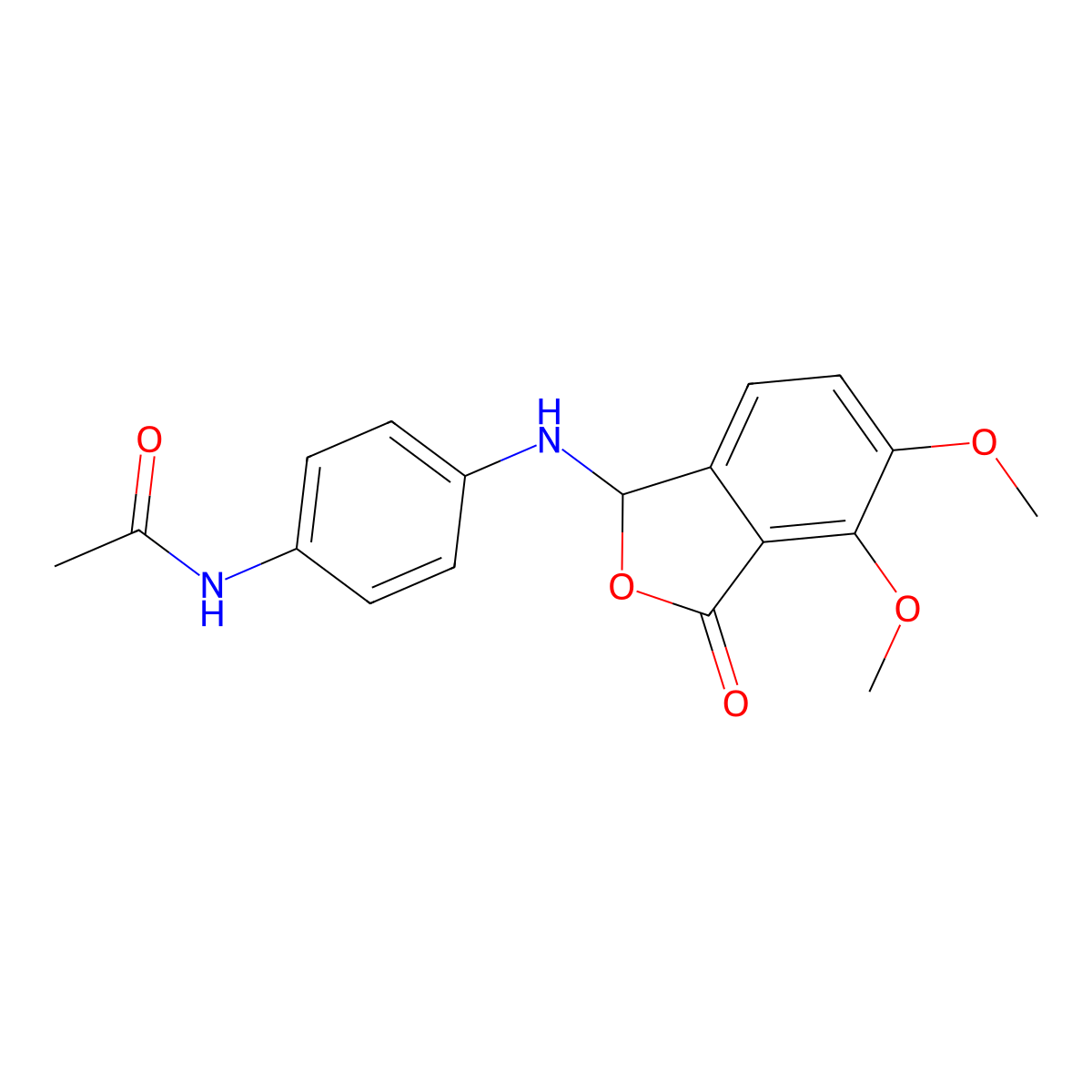 N-{4-[(4,5-dimethoxy-3-oxo-1,3-dihydro-2-benzofuran-1-yl)amino]phenyl}acetamide molecular structure, CAS 313648-80-5