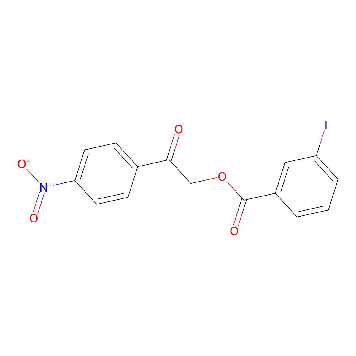 2-(4-Nitrophenyl)-2-oxoethyl 3-iodobenzoate molecular structure, CAS 313649-04-6
