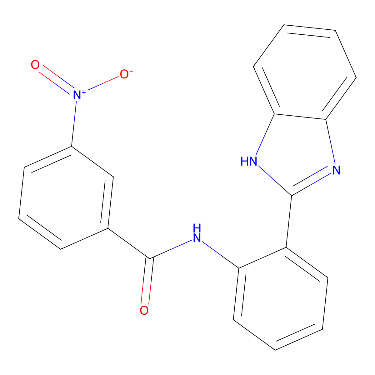 N-[2-(1H-benzimidazol-2-yl)phenyl]-3-nitrobenzamide molecular structure, CAS 313650-49-6