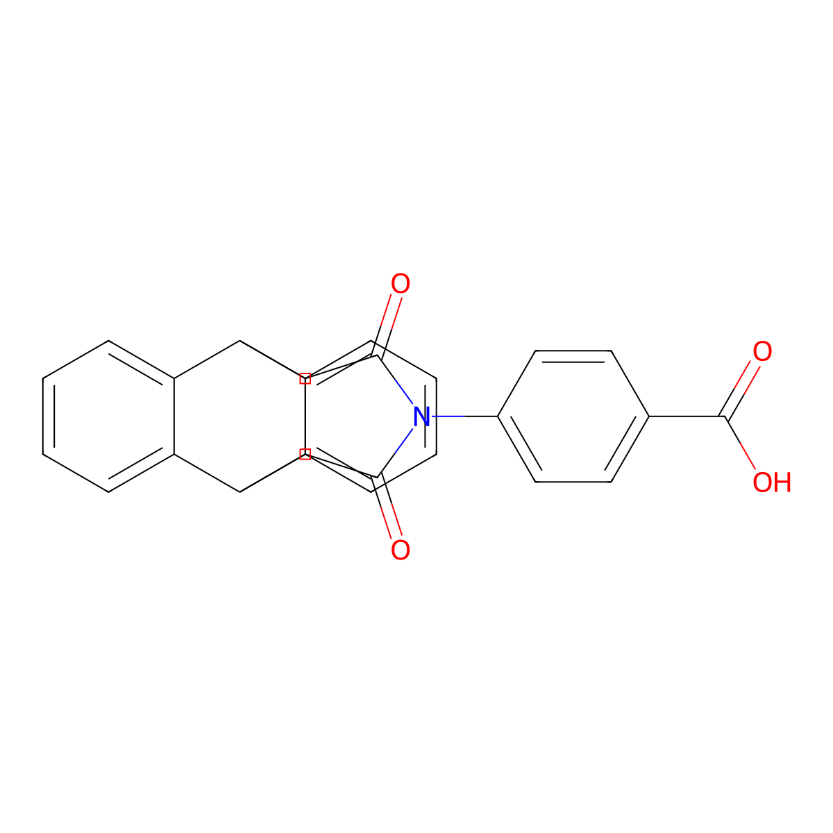N-(4-Carboxyphenyl)-9,10-dihydro-9,10-ethanoanthracene-11,12-dicarboximide molecular structure, CAS 313653-92-8