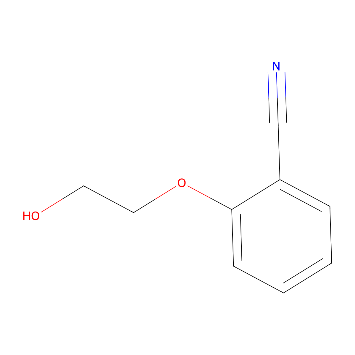 2-(2-Hydroxyethoxy)benzonitrile molecular structure, CAS 313655-45-7