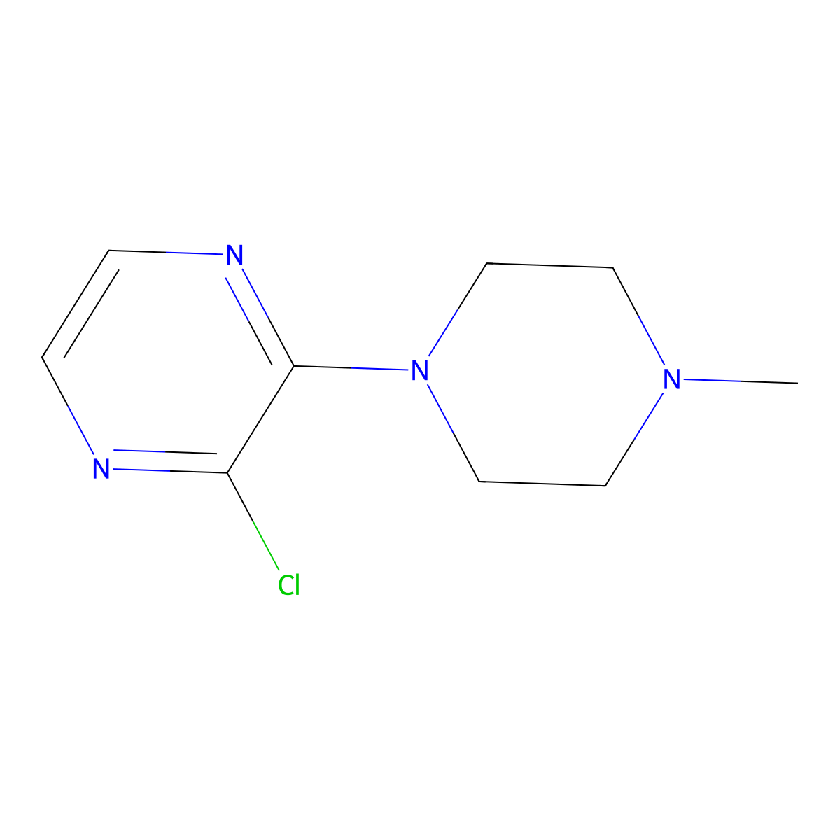 2-Chloro-3-(4-methylpiperazin-1-YL)pyrazine molecular structure, CAS 313657-05-5