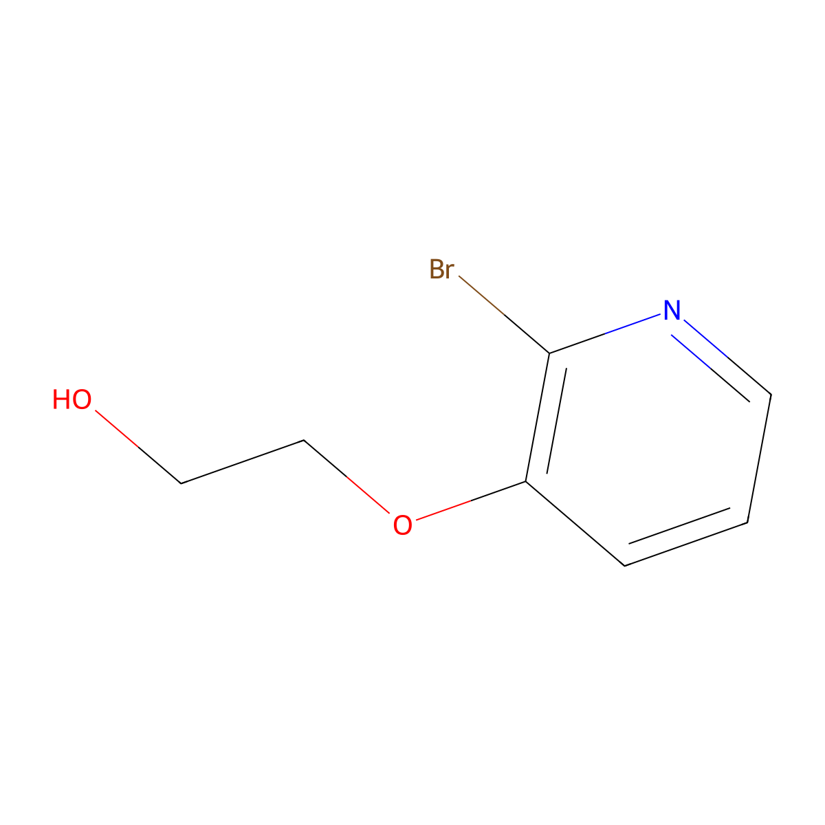 2-((2-Bromopyridin-3-yl)oxy)ethanol molecular structure, CAS 313657-71-5