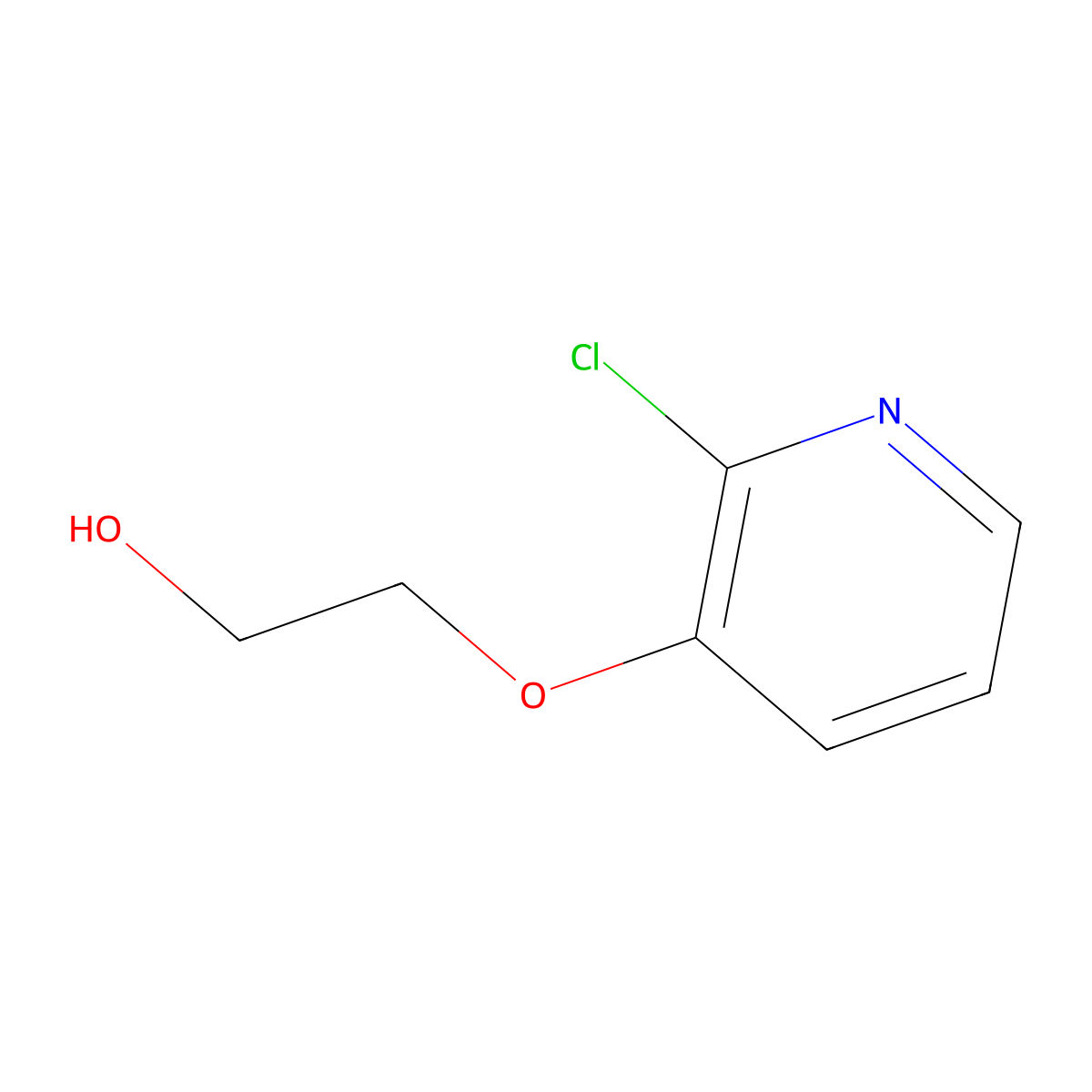 2-[(2-Chloropyridin-3-yl)oxy]ethanol molecular structure, CAS 313657-79-3