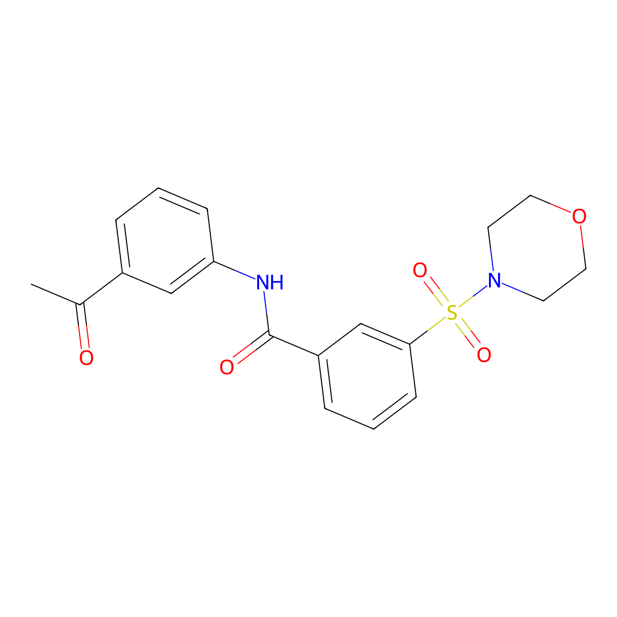 N-(3-Acetyl-phenyl)-3-(morpholine-4-sulfonyl)-benzamide molecular structure, CAS 313659-13-1
