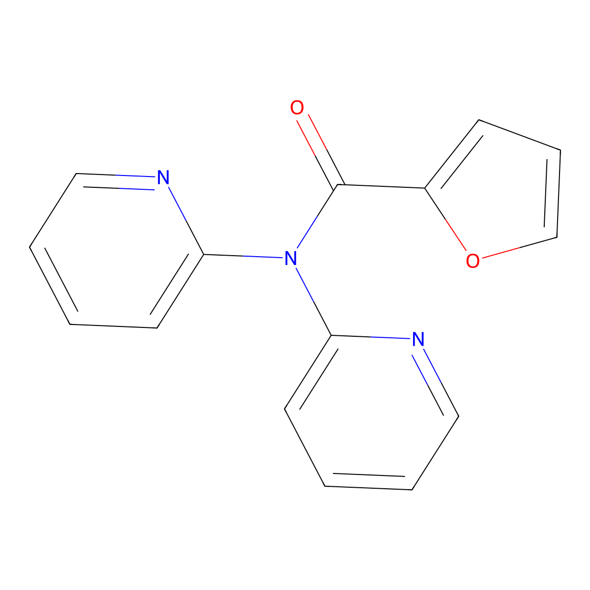 N,N-dipyridin-2-ylfuran-2-carboxamide molecular structure, CAS 313659-20-0