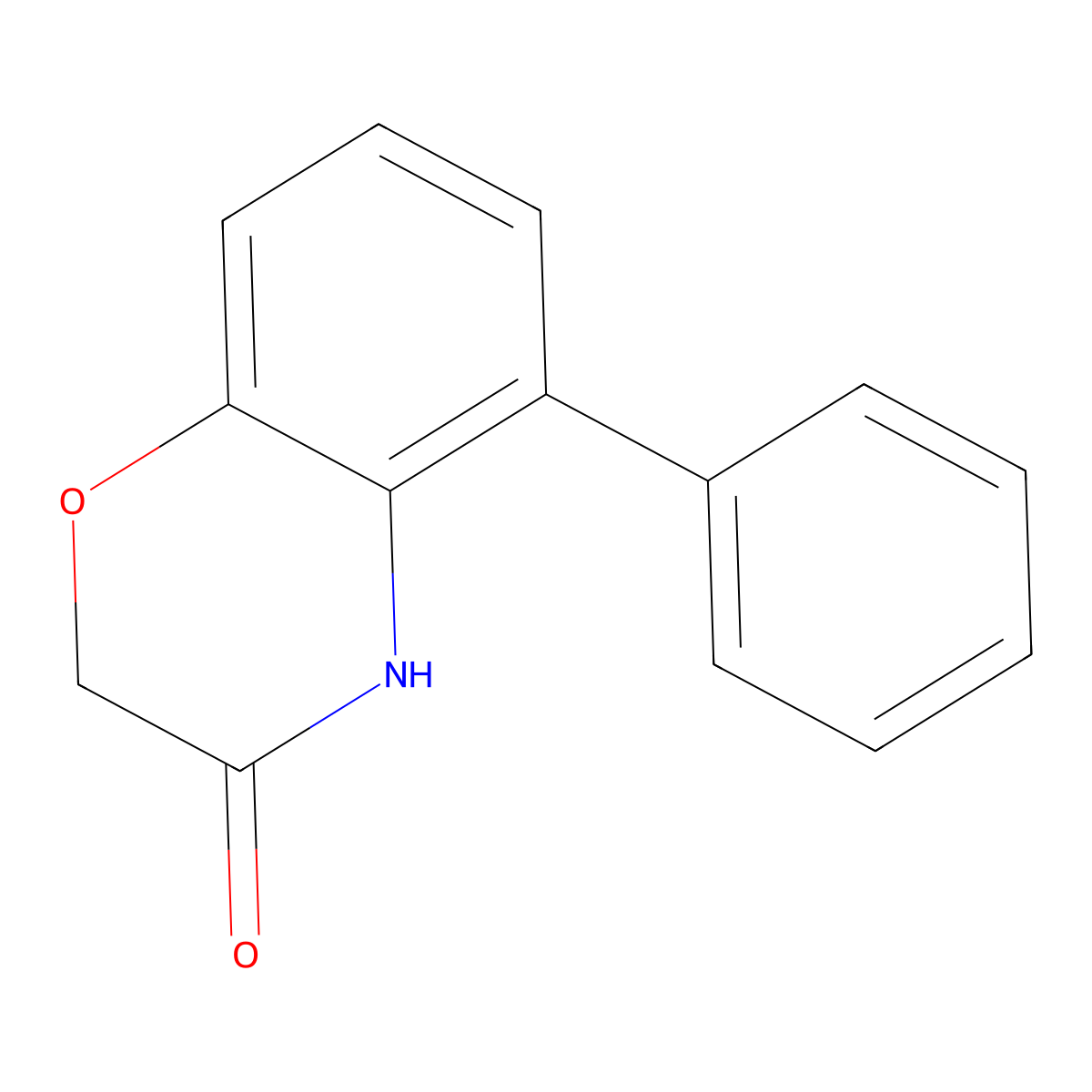 5-Phenyl-2H-1,4-benzoxazin-3(4H)-one molecular structure, CAS 31366-50-4
