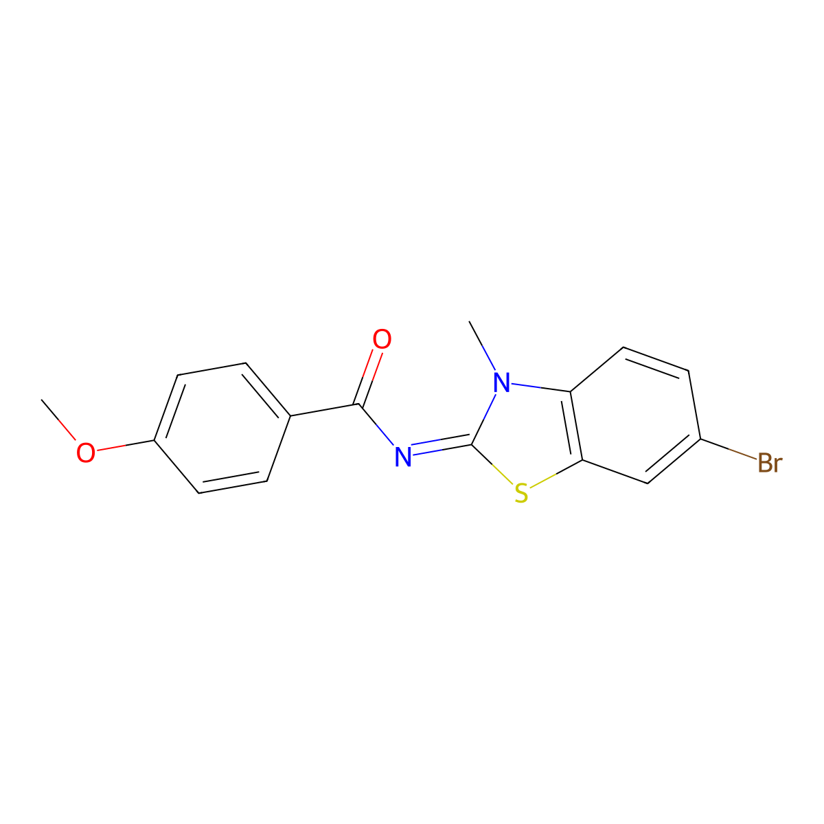 (E)-N-(6-bromo-3-methylbenzo[d]thiazol-2(3H)-ylidene)-4-methoxybenzamide molecular structure, CAS 313660-11-6